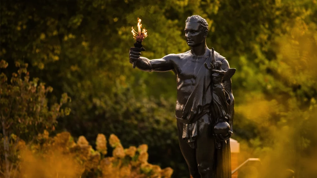 Torchbearer statue